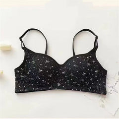 Lingerie No Rim Gathered Bra Fairy Sweet Cream Fufu Tube Top Preppy Style Students Small Bra