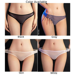 Women Sexy Panties Sheer Briefs Low Rise Underwear See Through Knickers Thongs Lace Low Waist Perspective Ultra Thin Women's Und
