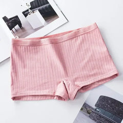 Women Boxers Underwear Cotton Ladies Safety Pants Female Seamless Underpants Solid Cozy Sexy Lingerie Трусы Женские Lenceria