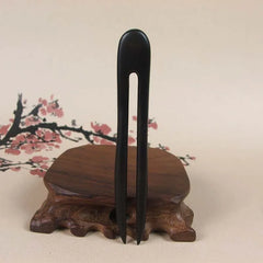 Oaoleer Women Hair Accessories Wood Hand Carved Stick Hair Combs Clips For Women Girls Vintage Elegant Ebony U Shaped Headwear