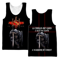 Men's Sleeveless Shirt Pattern Jesus O Neck 3D Outdoor Street Cool Design Clothing Athletic Casual Big & Tall Oversized Tank Top