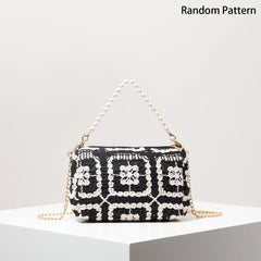 Boho Beach Bags for Women,Pearl Bag,Wicker Bag,Premiun Style Tote Bags for Ladies,Vacaition Outfits Women,Travel Must Haves