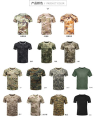 Men Camouflage Hunting Shirts Tactical Fishing Shirt Military Tshirts Camo Hiking Camping Quick Dry Clothes