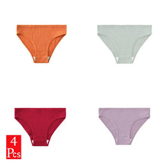 Sexy Women Underwear Briefs Breathable Cotton Women's Panties Mid-waist Hip Lifting Woman Underpants Solid Comfortable Briefs