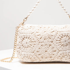 Boho Beach Bags for Women,Pearl Bag,Wicker Bag,Premiun Style Tote Bags for Ladies,Vacaition Outfits Women,Travel Must Haves