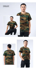 Men Camouflage Hunting Shirts Tactical Fishing Shirt Military Tshirts Camo Hiking Camping Quick Dry Clothes