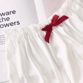 Hot Sale Fashion Women Silk Satin Solid Lingerie Pajamas Bottom Underwear Underpants Shorts Brief Solid Color Bow Underpants