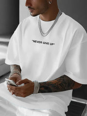 Men's Tops New Style Letter Print Fashion Casual Short-sleeved T-shirt Streetwear Men Clothing Graphic T Shirts Harajuku