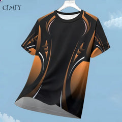 Sports Casual Jersey For Men Dry Fit Shirt Outdoor Running Cycling Short Sleeve Breathable Gym Wear Crew Neck T-Shirt