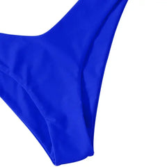 Women's Swimming Trunks Bikini Panties High Waist Swimwear Bottom Solid Color Female Swimsuit Briefs Beachwear Bathing Suits