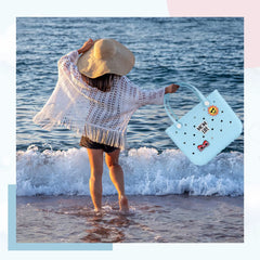 Rubber Beach Bag Accessories Charms - 3" Beach Charm Accessories for Rubber Beach Totes Perfect Tote Accessories for Summer