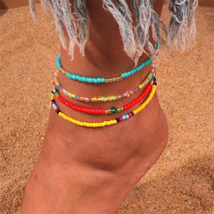 Bohemian Colorful Handmade Beads Anklets for Women Summer Beach Ankle Bracelet Foot Leg Chain Female Girls Jewelry Accessories