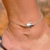 Female Cute Small Sea Turtle Anklets For Women Vintage Gold Silver Color Ankle Bracelet Boho Beach Jewelry Summer Accessories