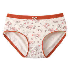 Women Cotton Underwears Pastoral Japanese Students Briefs Sexy Cute Girls Lingerie Printed Lace Femme Female Panties Underpants