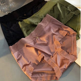 Women's Underwear Ice Silk Panties Seamless Untra-thin Underwear Intimates Satin Briefs Ladies Large Size Briefs