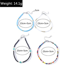 Bohemian Colorful Handmade Beads Anklets for Women Summer Beach Ankle Bracelet Foot Leg Chain Female Girls Jewelry Accessories