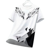 Sports Casual Jersey For Men Dry Fit Shirt Outdoor Running Cycling Short Sleeve Breathable Gym Wear Crew Neck T-Shirt