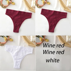 FINETOO Women's Panties Seamless High Waisted Underwear Women Comfortable Panties Women Sexy Underpants For Women 3PCS/Set