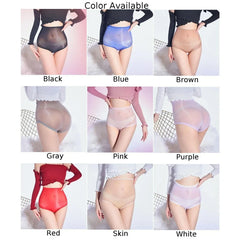 Shiny Sheer Underwear Women Oil High Rise Sexy Briefs Black White Red Blue Purple Skin Gray Brown Pink Panties Underwear