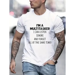 Men's Tops New Style Letter Print Fashion Casual Short-sleeved T-shirt Streetwear Men Clothing Graphic T Shirts Harajuku