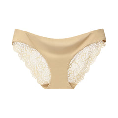 Women's Invisible Underwear Spandex Crotch Intimate Women Sexy Lace Panties Ladies Seamless Pantys Underpants Plus Size Lingerie