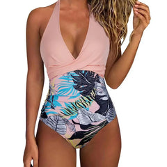1Pc Women Monokini Swimsuit Tummy Control Triangular Cup Bikini Stylish Backless Design Women's One-piece Swimsuit for Summer