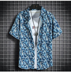 Beach Clothes For Men 2 Piece Set Quick Dry Hawaiian Shirt and Shorts Set Men Fashion Clothing Printing Casual Outfits Summer