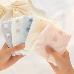 Women's Underwear Cute Girls' Comfort Briefs Middle Waist Seamless Underpants Fashion Flower Panties Female Lingerie