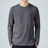 Men Sport Top Loose Round Neck Bottoming Clothes Long Sleeves Homewear Gym Running Basketball T-shirt Spring Autumn Undershirts