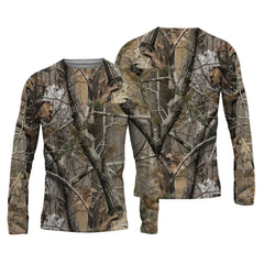 New Summer Men's Fishing Shirts Breathable T-Shirt Fishing Apparel Long Sleeve Outdoor Sports Crewneck Tops Fishing Shirts 6XL