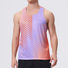 Fashion Simple Men's Tank Tops Outdoor Run Fitness Sports Vest Casual O-neck Sleeveless Shirt Summer Breathable Gym T-shirts Man