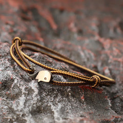 Men Marine String Bracelet Bilayer Sliding Adjustable Whale Braclet Beach Surfer Nautical Braslet Vacatio Leisure Accessories
