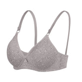 Women'S Underwear Traditional Style Thin Cup No Wire Sexy Printed Pure Cotton Soft Cotton Bra Close-Fitting Loose Accessories