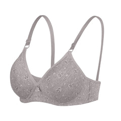 Women'S Underwear Traditional Style Thin Cup No Wire Sexy Printed Pure Cotton Soft Cotton Bra Close-Fitting Loose Accessories