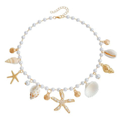 Fashion Bohemian Waist Chain Sea Star Starfish Shell Pendant Shell Waist Link Beach Bikini Alloy Jewelry Accessories for Women