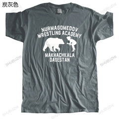 Men Cotton casual T Shirt Summer NURMAGOMEDOV WRESTLING ACADEMY MAKHACHKALA DAGESTAN Loose tops for him plus size teeshirt