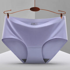 Women's Underwear Ice Silk Cotton Antibacterial Briefs Lingerie Female Casual Girls Panties Ladies Underpants Plus-size XXL