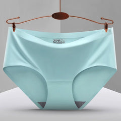 Women's Underwear Ice Silk Cotton Antibacterial Briefs Lingerie Female Casual Girls Panties Ladies Underpants Plus-size XXL