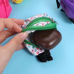 Gifts Dolls Accessories 1/6 BJD Rucksack With Zipper Kids Gifts BJD Doll Schoolbag Doll Backpack Doll Bag Miniature Doll Bag