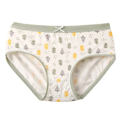 Women Cotton Underwears Pastoral Japanese Students Briefs Sexy Cute Girls Lingerie Printed Lace Femme Female Panties Underpants