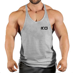 Brand Gym Stringer Tank Top Men Bodybuilding Clothing Cotton Sleeveless Shirt Man Fitness Vest Singlet Sportwear Workout Tanktop