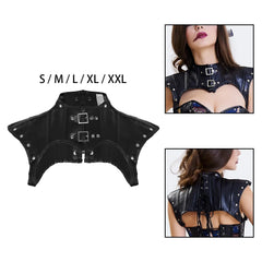 WOMEN'S STEAMPUNK COSTUME ACCESSORIES PU LEATHER SHOULDER SHRUG JACKET Shapewear Short Gothic Shoulder Tops for Women