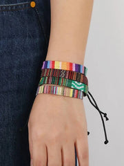 12 Boho Surfer Beach Bracelet Set Men & Women Braided Boho Summer Bracelets Handmade Festival Jewelry