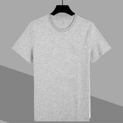 Casual Men's O Neck Solid Color Short Sleeve T Shirts Casual Slim Fit T Shirt Tee Top Pullover For Men Clothing