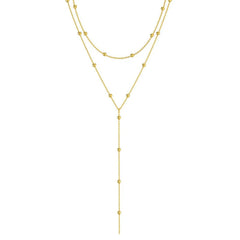 Fashion Simple Geometric Tassel Bead Collarbone Chain Necklace For Women Long Necklace Accessories Gifts Jewelry
