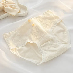 Women's Underwear Cute Girls' Comfort Briefs Middle Waist Seamless Underpants Fashion Flower Panties Female Lingerie