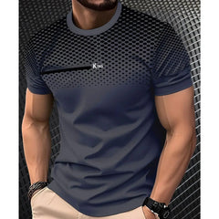 t shirt for man Summer Short Sleeve Casual Fashion Men's T-Shirt Breathable Sports Tops Round Neck Men's Clothing 100% polyester