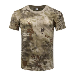 Men Camouflage Hunting Shirts Tactical Fishing Shirt Military Tshirts Camo Hiking Camping Quick Dry Clothes