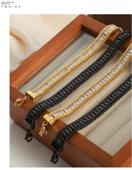 Fashion Wrist Jewelry Accessories Girls Gifts 316L Stainless Steel Sparkling Zircon Chain Bracelet for Women