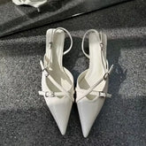 New Style Women's Jeans Heeled Sandals Pointed High Heel Office Lady Shoes Beautiful Women High Heel Shoes Sandals Zapatos Mujer